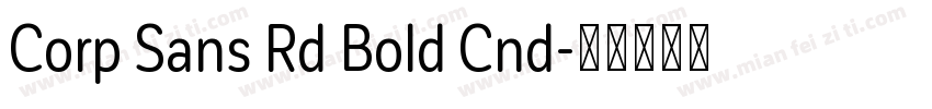 Corp Sans Rd Bold Cnd字体转换